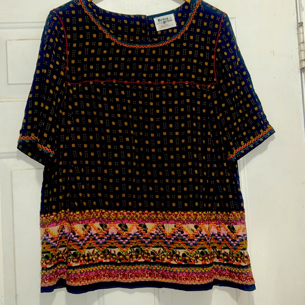 Anthropologie Holding Horses Embroidered Shirt! 10